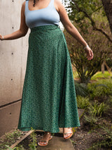 Free Label deadstock maxi flowy skirt. Park and Fifth print