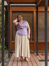 Free Label deadstock maxi flowy skirt. Park and Fifth print