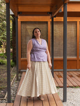 Free Label deadstock maxi flowy skirt. Park and Fifth print