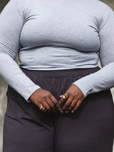 MELANGE GREY DAVIE MOCKNECK
