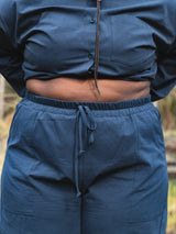 NAVY ORGANIC COTTON ROONEY BARREL PANT