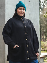 Black alpaca cardigan