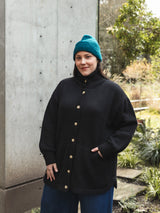 Black alpaca cardigan