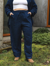 DARK DENIM ROONEY BARREL PANT