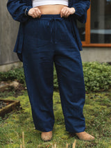 DARK DENIM ROONEY BARREL PANT