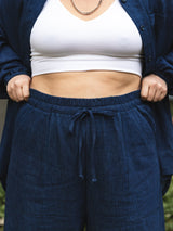 DARK DENIM ROONEY BARREL PANT