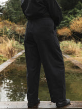 BLACK ORGANIC COTTON ROONEY BARREL PANT
