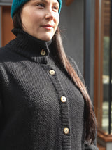 Black alpaca cardigan