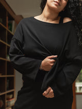 BLACK PIMA COTTON BILLIE LONG SLEEVE
