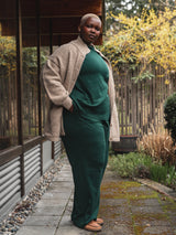VARSITY GREEN ORGANIC COTTON BILLIE LOUNGE PANT