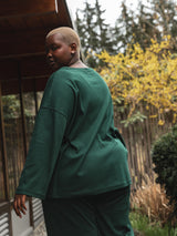 VARSITY GREEN ORGANIC COTTON BILLIE LONG SLEEVE