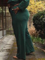 VARSITY GREEN ORGANIC COTTON BILLIE LOUNGE PANT