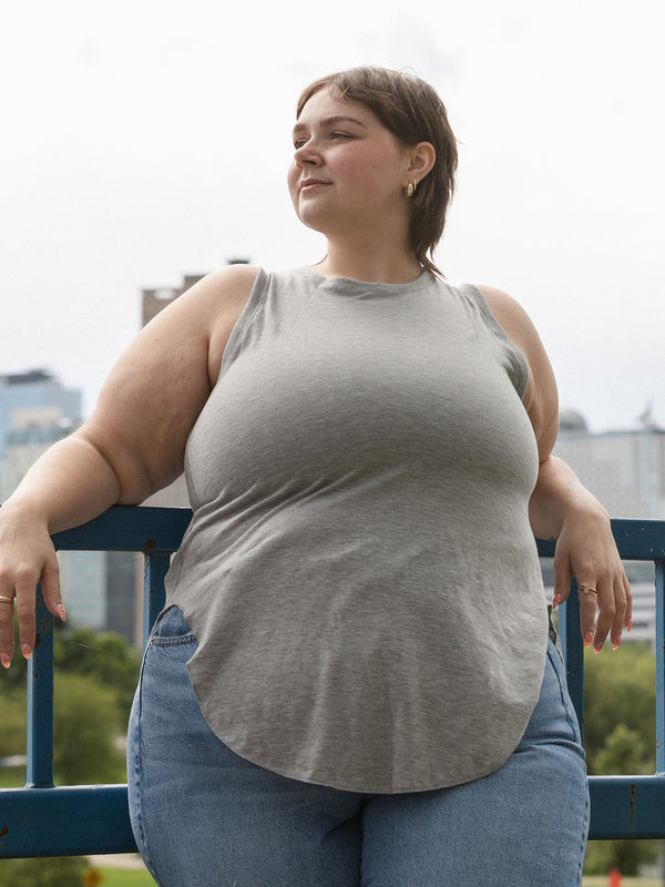 Free Label bamboo and organic cotton canadian made tank top