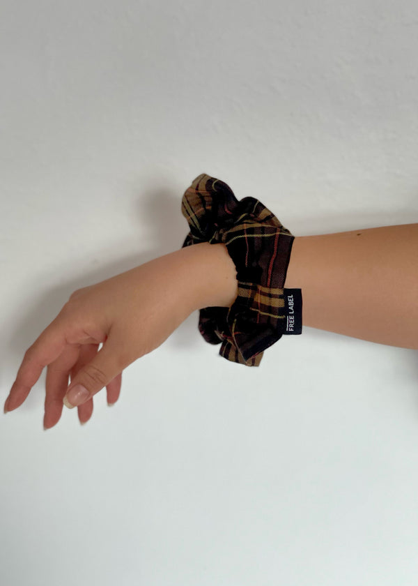 Plaid Cotton Scrunchie