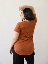 Free Label Jaimee Tee - baseball hem lyocell tee maternity and nursing friendly