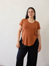 Free Label Jaimee Tee - baseball hem lyocell tee maternity and nursing friendly