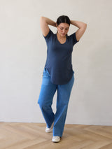 Free Label Jaimee Tee - baseball hem lyocell tee maternity and nursing friendly