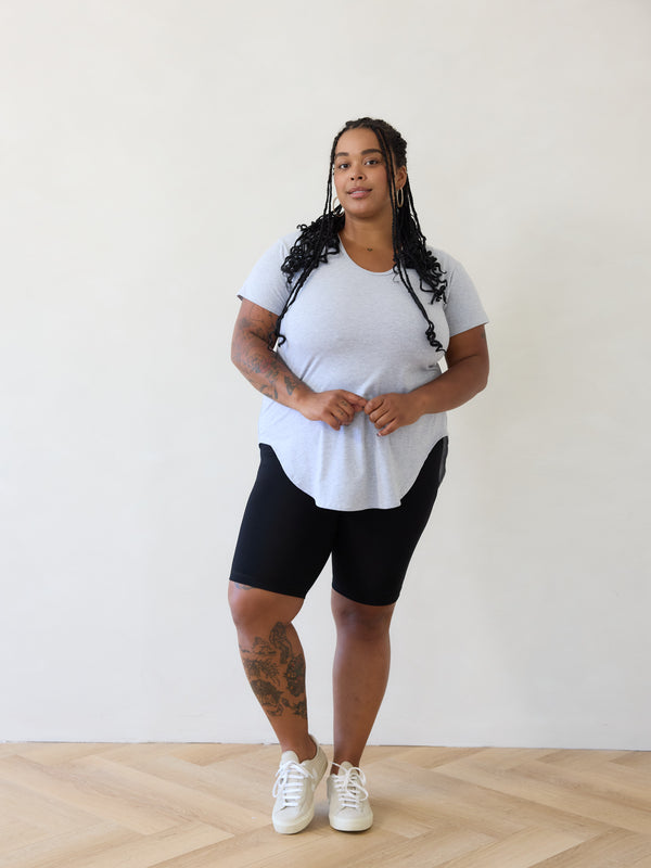 Free Label Jaimee Tee - baseball hem lyocell tee, size inclusive made in Canada