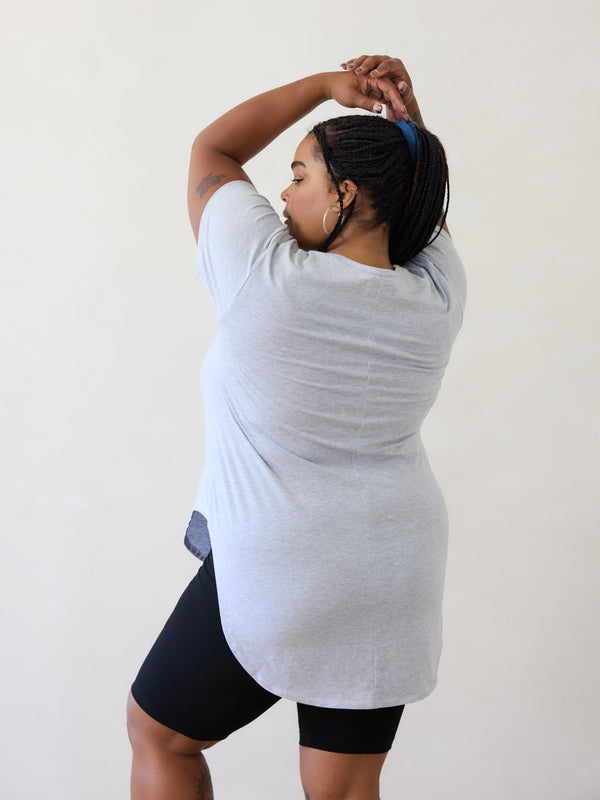 Free Label Jaimee Tee - baseball hem lyocell tee, size inclusive made in Canada