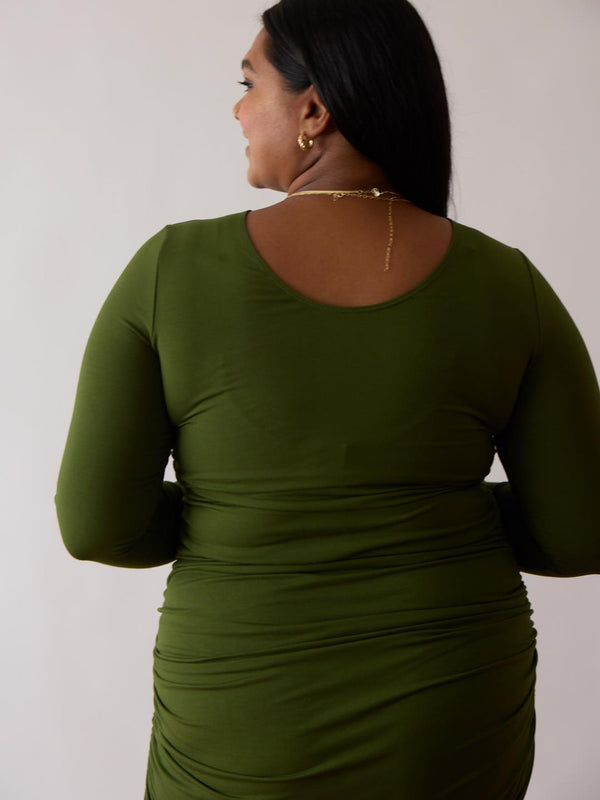 MOSS LONG-SLEEVE JULES DRESS