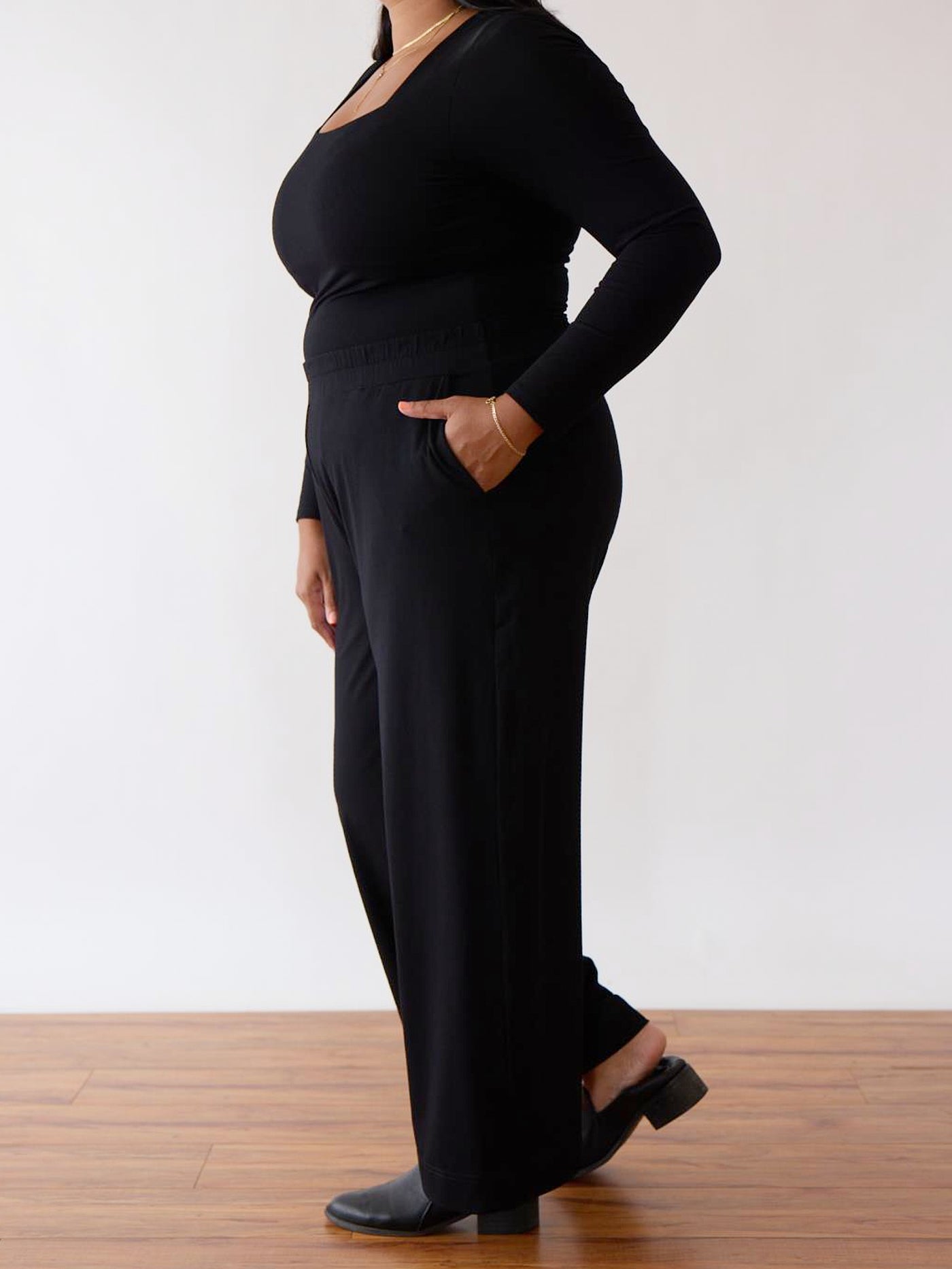 BLACK BAMBOO LORETTA PANT