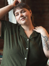 sustainable lyocell pjs, green plus size pajamas, made in canada