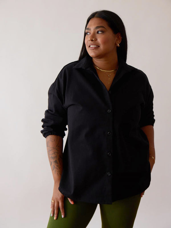 Ethically made cotton shacket