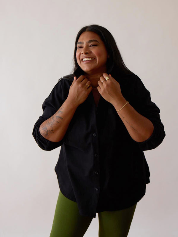 Ethically made cotton shacket