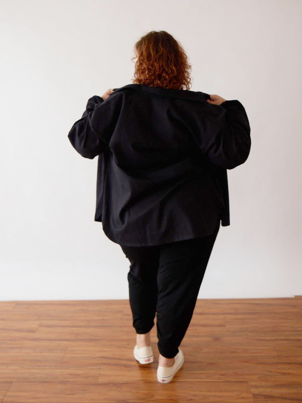 plus size sustainable shacket