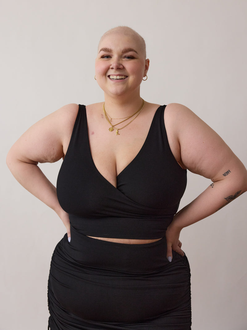 Free Label reversible nursing friendly bra size inclusive plus size ethically made wireless bra