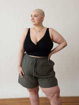 free label boxer short inspired cotton crepe ethically made shorts plus size inclusive