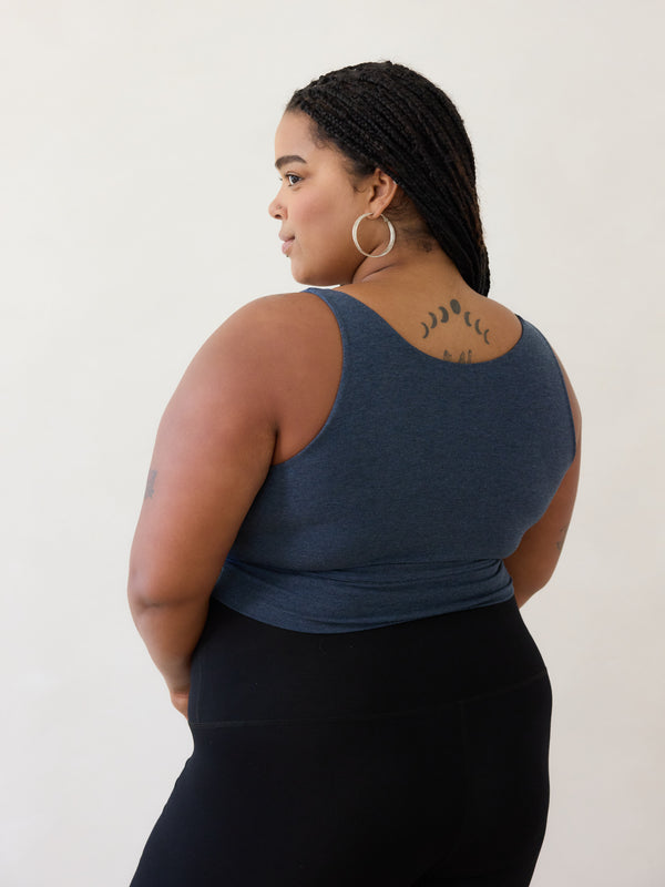 MELANGE BLUE THOMPSON BRA