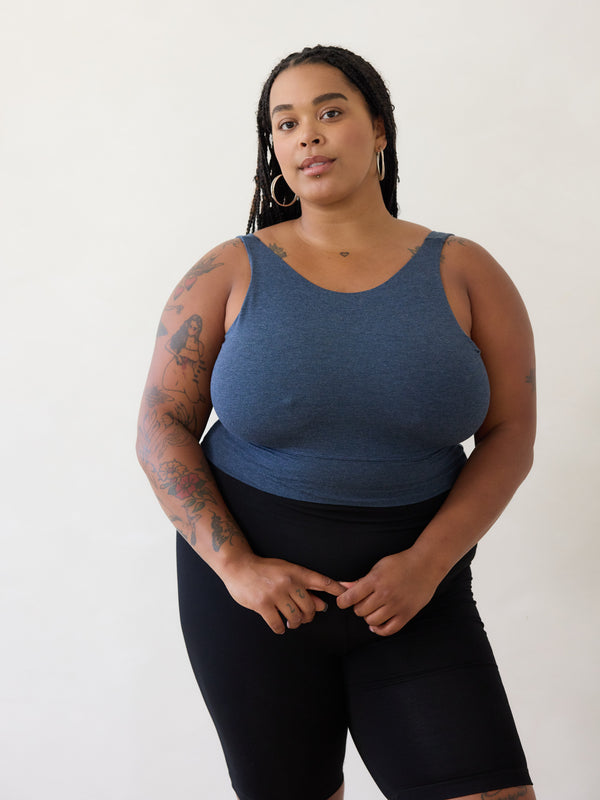 MELANGE BLUE THOMPSON BRA