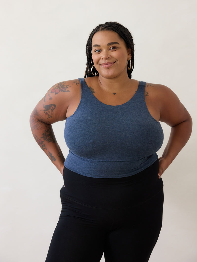 MELANGE BLUE THOMPSON BRA