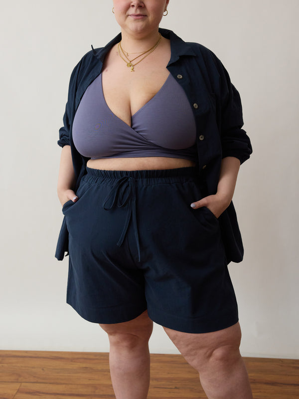Free Label made in canada cotton crepe draw strong short plus size