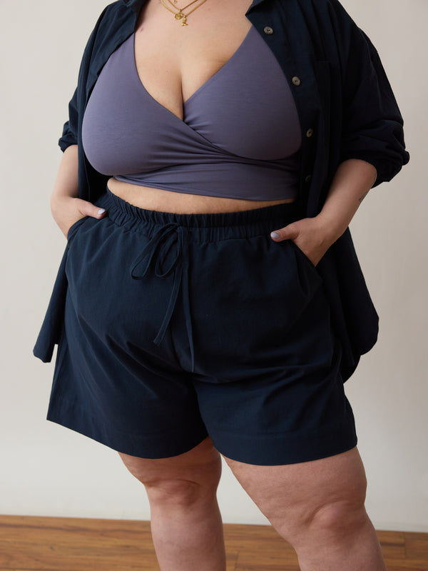 Free Label made in canada cotton crepe draw strong short plus size