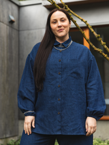 cotton natural fiber chambray button up