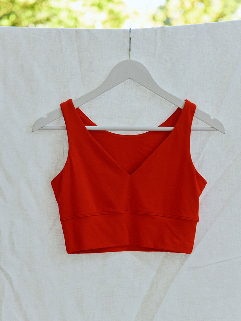 red bamboo bralette made in canada