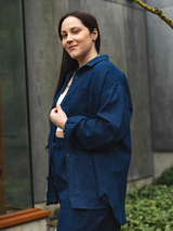 cotton natural fiber chambray button up