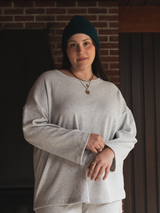 ATHLETIC GREY PIMA COTTON BILLIE LONG SLEEVE