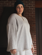 ATHLETIC GREY PIMA COTTON BILLIE LONG SLEEVE
