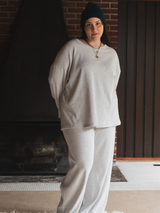ATHLETIC GREY PIMA COTTON BILLIE LONG SLEEVE