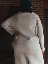 ATHLETIC GREY PIMA COTTON BILLIE LONG SLEEVE