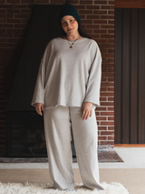 ATHLETIC GREY PIMA COTTON BILLIE LOUNGE PANT