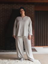 ATHLETIC GREY PIMA COTTON BILLIE LOUNGE PANT
