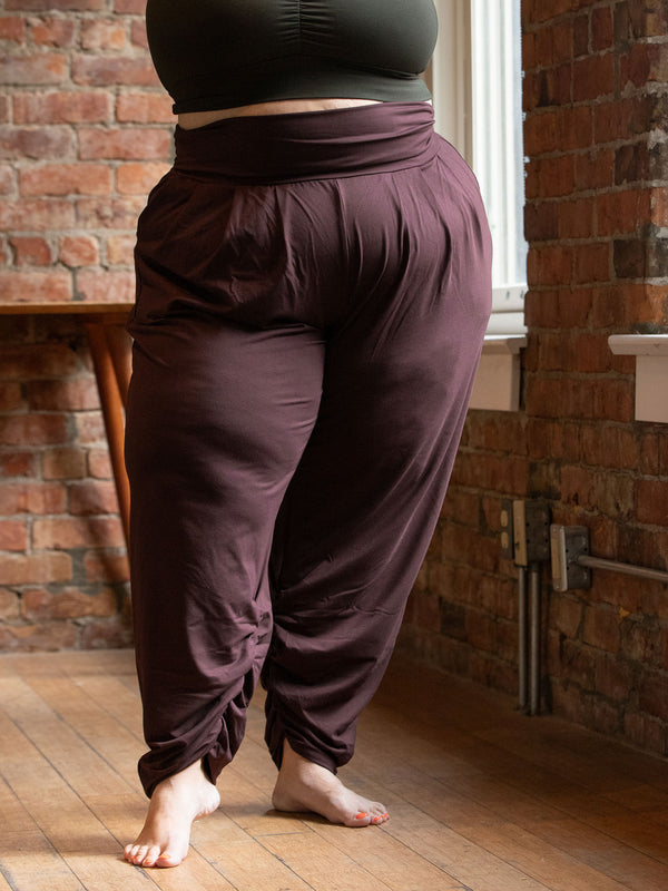 Free Label cherry cola sunday pant, bamboo harem pant made in canada plus size