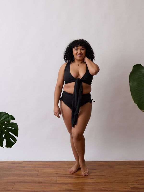 Black Swimsuit - Two Piece - Ethical Clothing - Made in Canada - Size Inclusive 