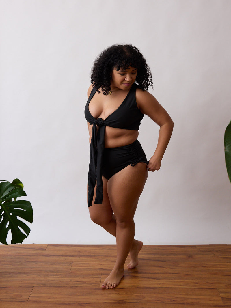 Black Swimsuit - Two Piece - Ethical Clothing - Made in Canada - Size Inclusive 
