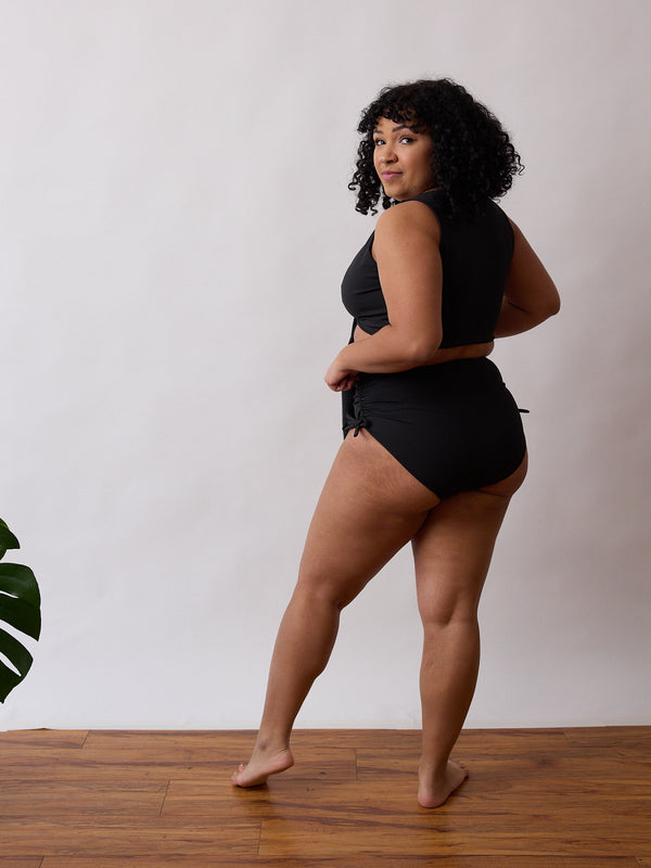 Black Swimsuit - Two Piece - Ethical Clothing - Made in Canada - Size Inclusive 