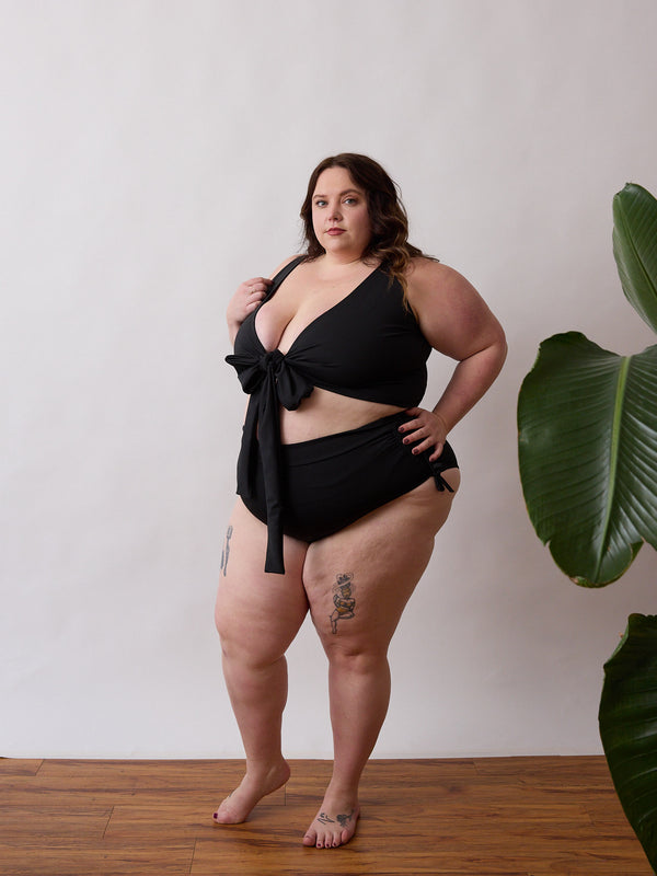 Black Swimsuit - Two Piece - Ethical Clothing - Made in Canada - Size Inclusive 